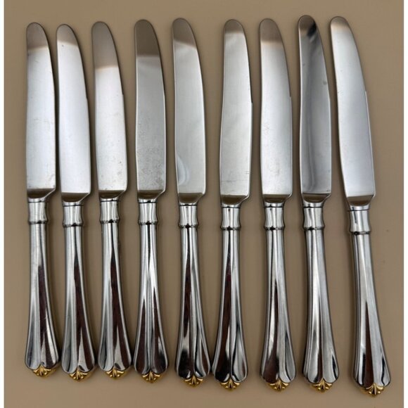 Oneida Golden Juilliard Stainless Steel Dinner Knives Set Of 8 - Picture 6 of 6